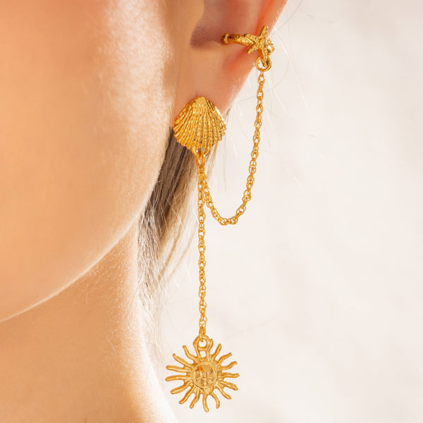Aretes Solitario Concha