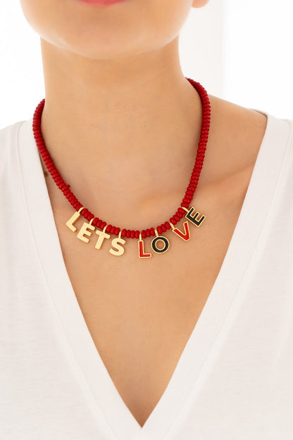 Collar Letras Lets Love (Amémonos) By Jose y Cami