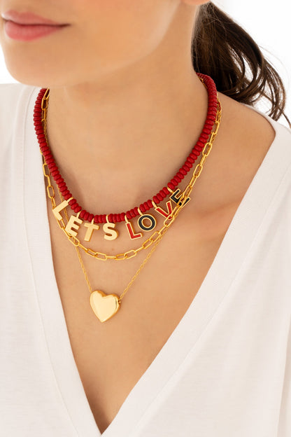 Collar Letras Lets Love (Amémonos) By Jose y Cami