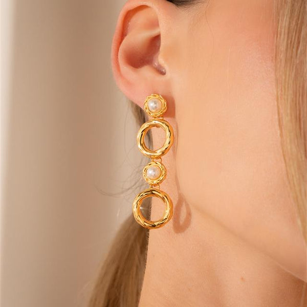 Aretes Aro Perla