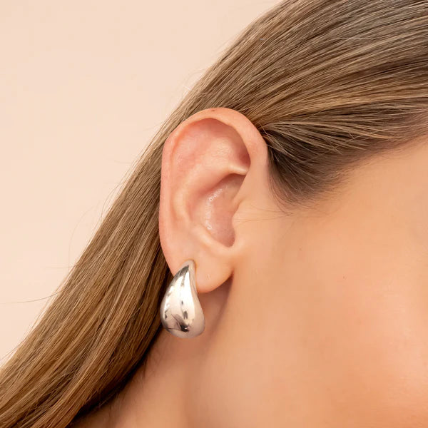 Aretes Maxi Gota Silver