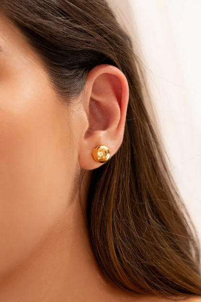 Aretes Cadena Bola Gold