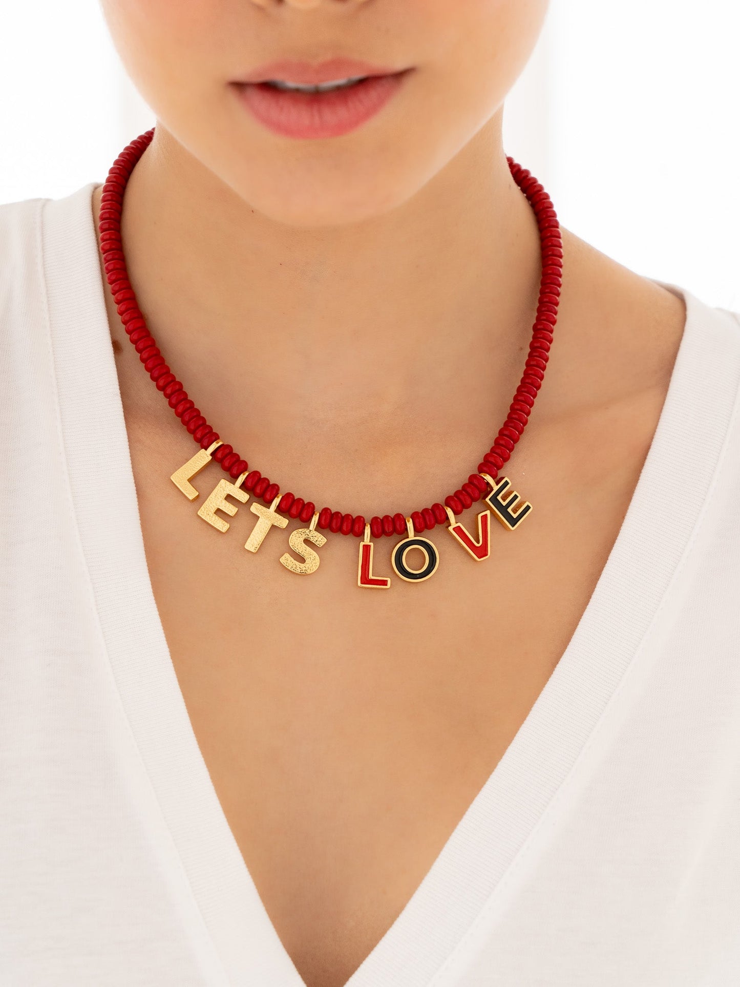 Collar Letras Lets Love (Amémonos) By Jose y Cami