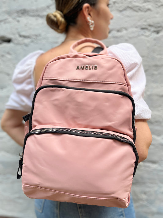 MORRAL EN TELA ROSADO 4 BOLSILLOS