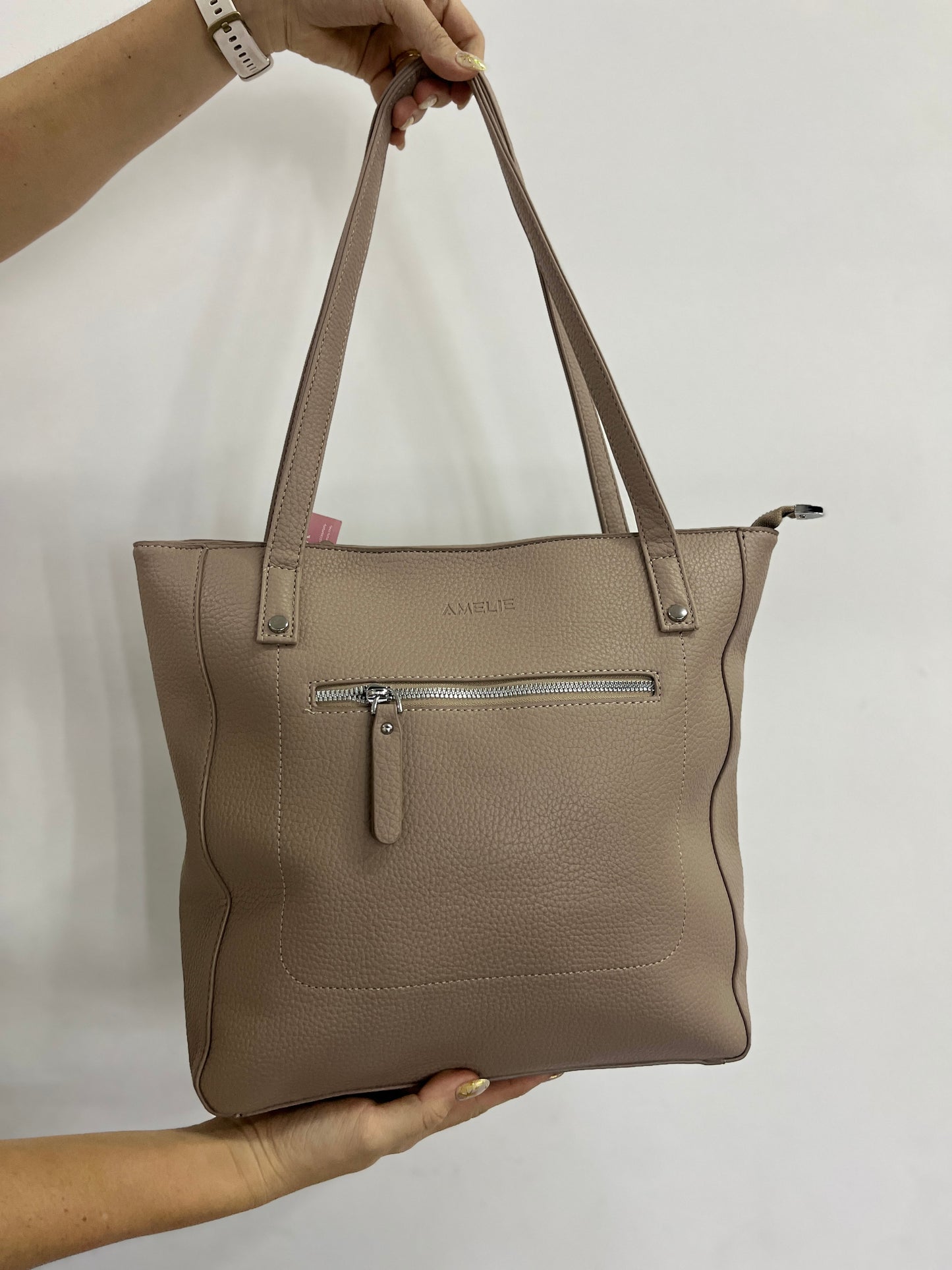 BOLSO DE MANO MAMÁ GRIS