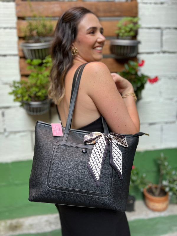 BOLSO DE MANO ELEGANTE NEGRO