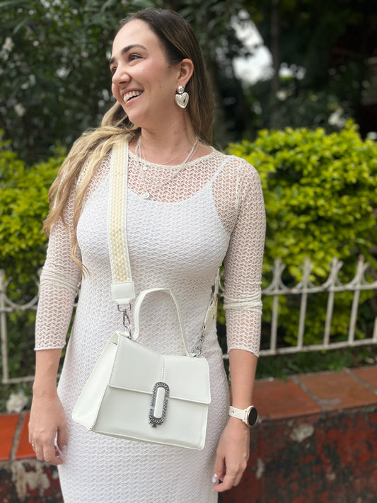 BOLSO BLANCO CON RIATA