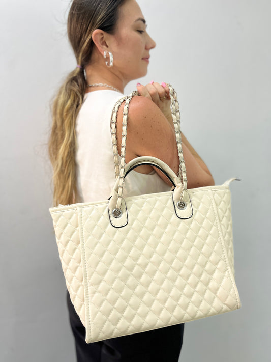 BOLSO DE MANO BEIGE