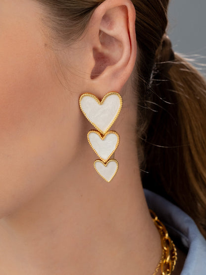 Maxi Aretes Corazón Gold