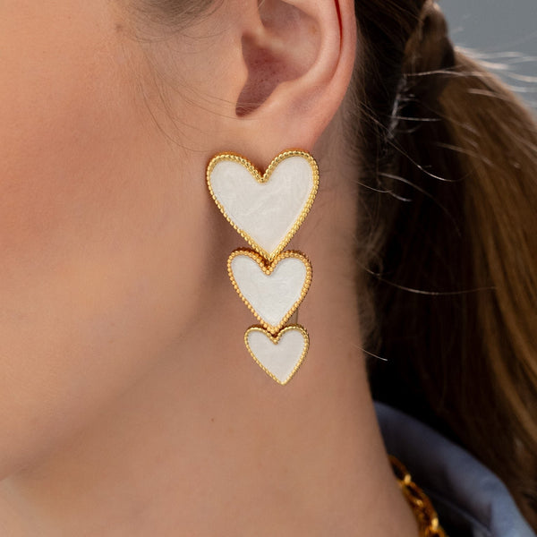 Maxi Aretes Corazón Gold