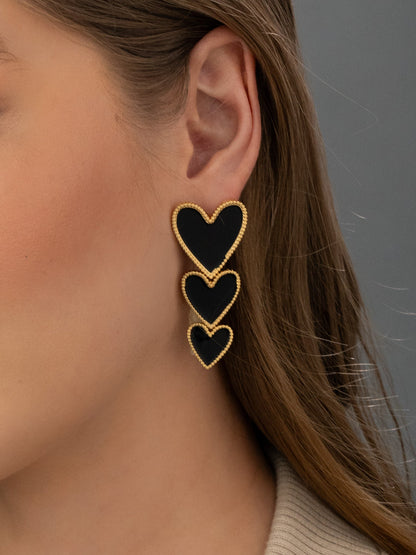 Maxi Aretes Corazón Gold