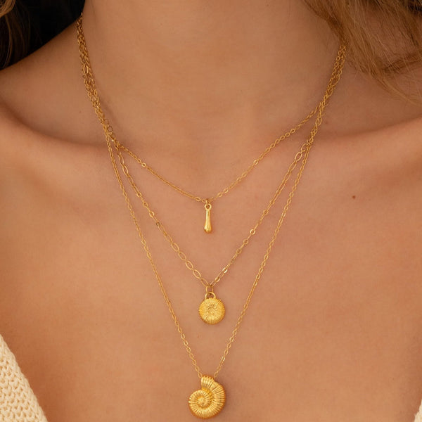 Set Collar Caracol + Aretes