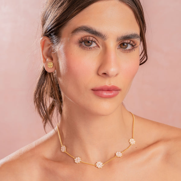 Set Collar Made Of Luck + Aretes Trebol AVEMARÍA X TERS