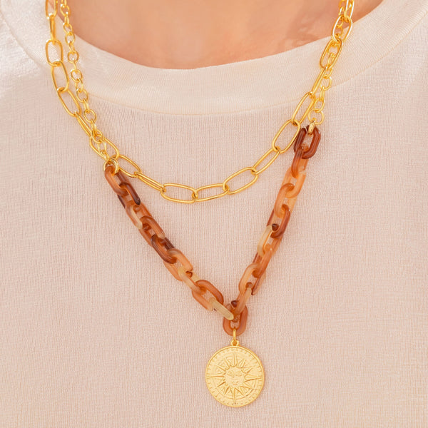 Set X2 Collares Sol + Aretes