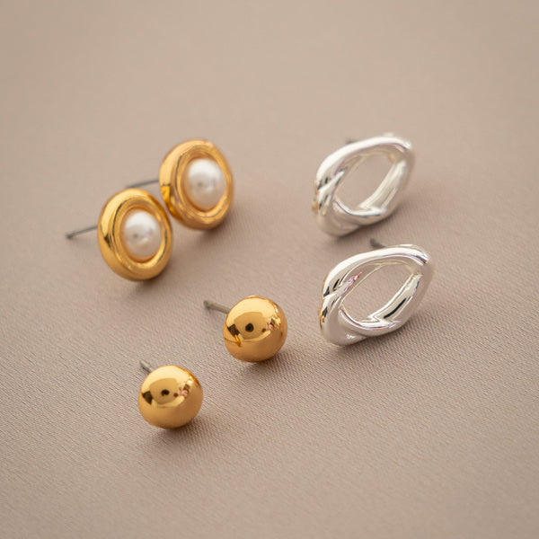 Set X3 Aretes Perla