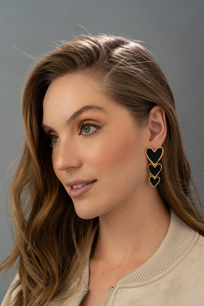 Maxi Aretes Corazón Gold