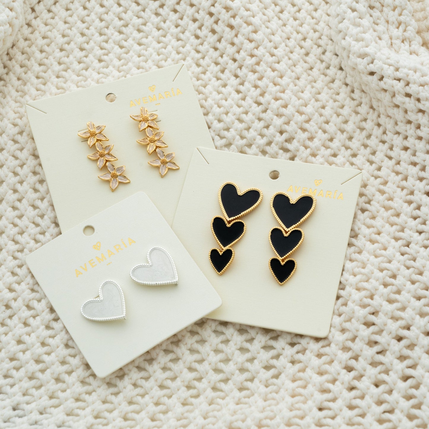 Maxi Aretes Corazón Gold