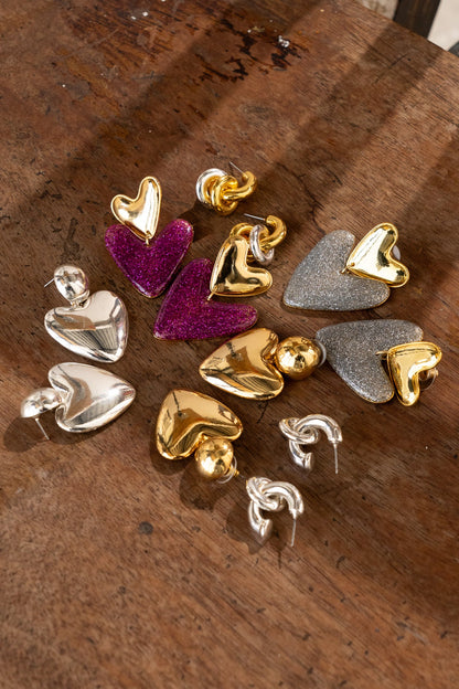 Aretes Corazón Escarcha