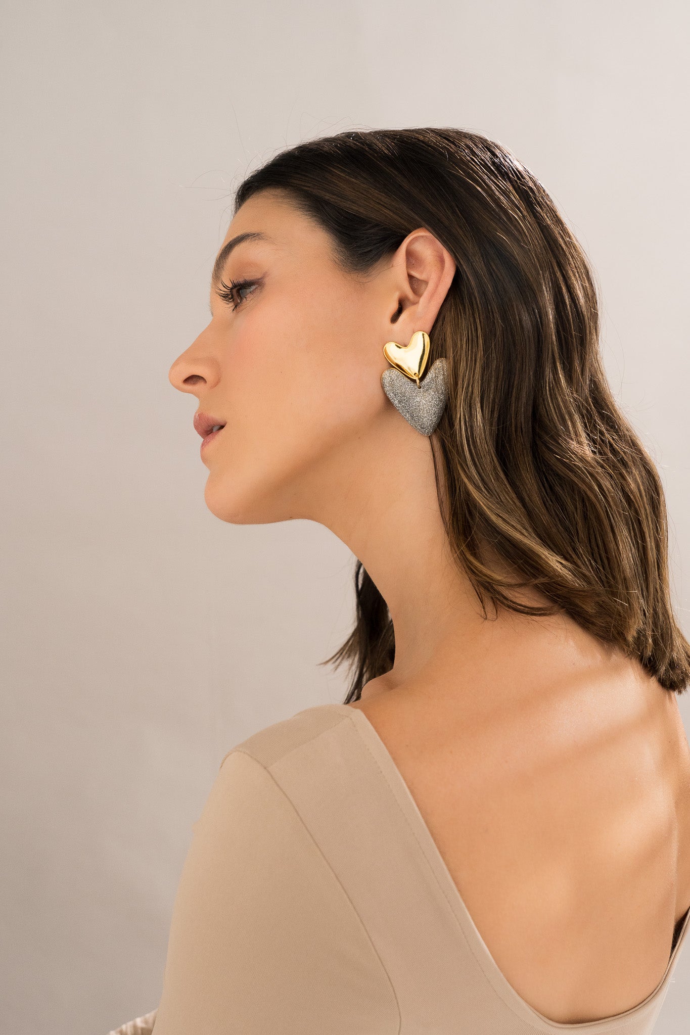 Aretes Corazón Escarcha