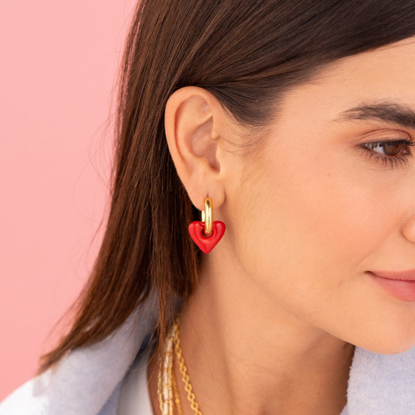Aretes 2 en 1 Maxi Corazón