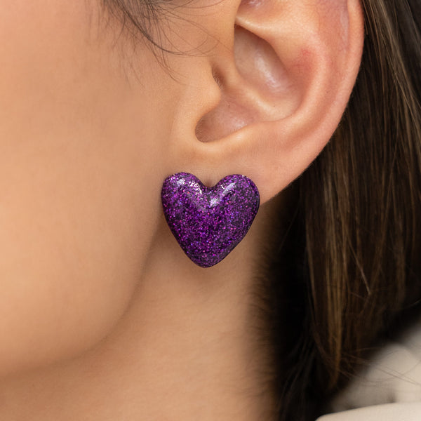 Aretes Corazón Escarcha