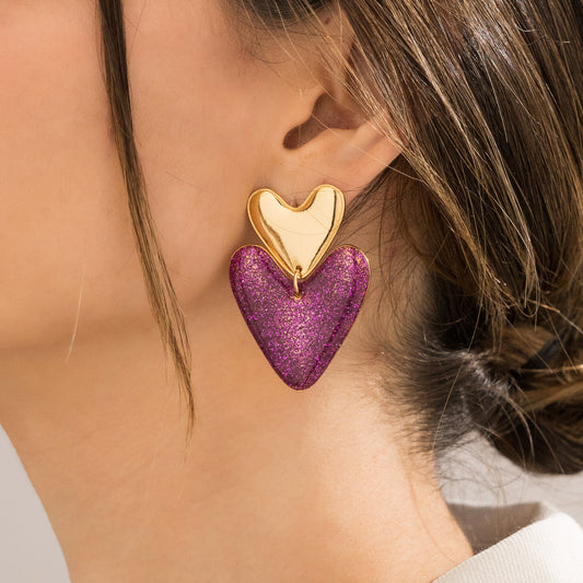 Aretes Corazón Escarcha