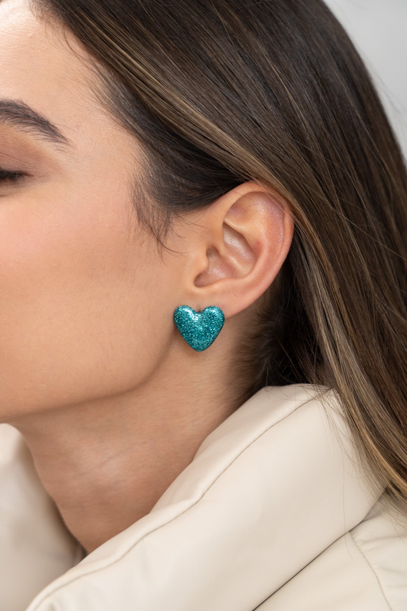 Aretes Corazón Escarcha